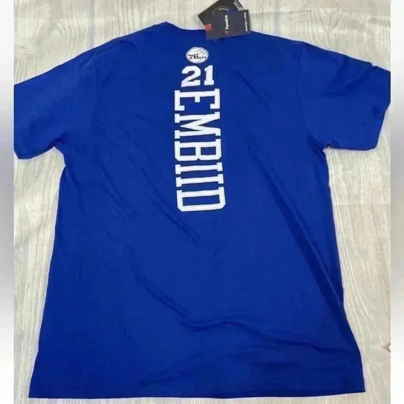 NEW Fanatics Men’s Philadelphia 76ers Joel Embiid #21 Jersey T Shirt Size L NBA - Picture 6 of 15